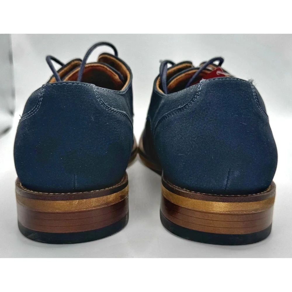 Stacy Adams Redzone Oxford Dress Shoes Blue Suede Mens 9M 25650-410